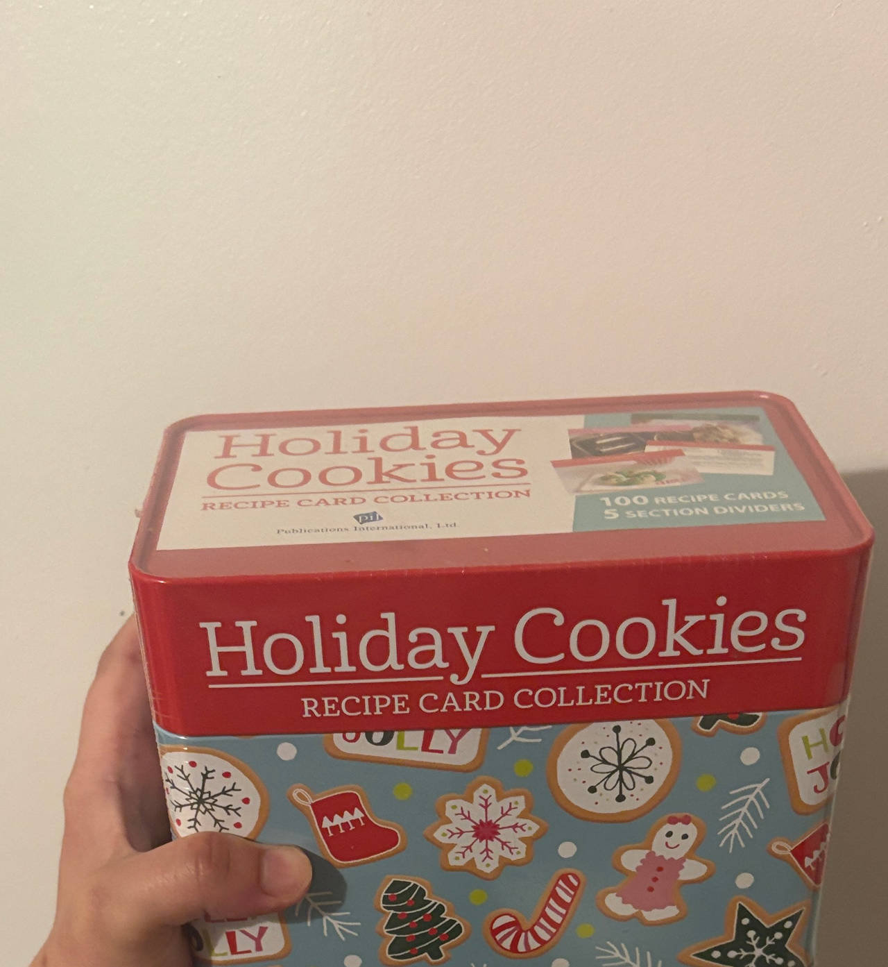 Holiday Cookies Recipe Card Collection Tin