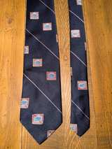 US POSTAGE STAMP TIE Smithsonian Institute Inverted Jenny Vintage Men’s Gift - Image 1