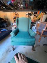 Cochrane Furniture Emerald Green Wingback Chair - Image 1