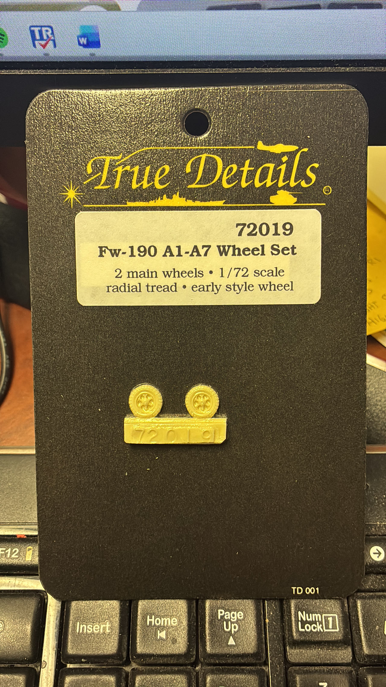 True Details 72019 Fw-190 A1-A7 Wheel Set 1/72 Scale