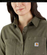 New with tags Carhartt Women's Rugged Flex Loose Fit Flannel Shirt relaxed fit S - Image 1