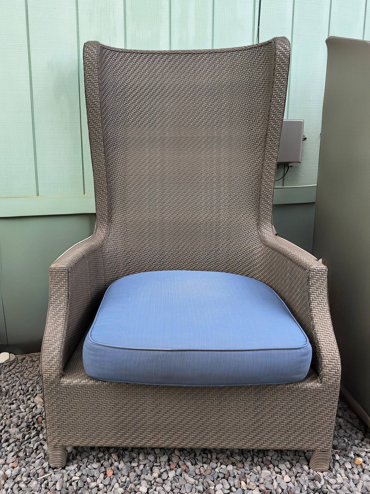 Restoration Hardware Provence Wicker Wingback Chair Set of 3