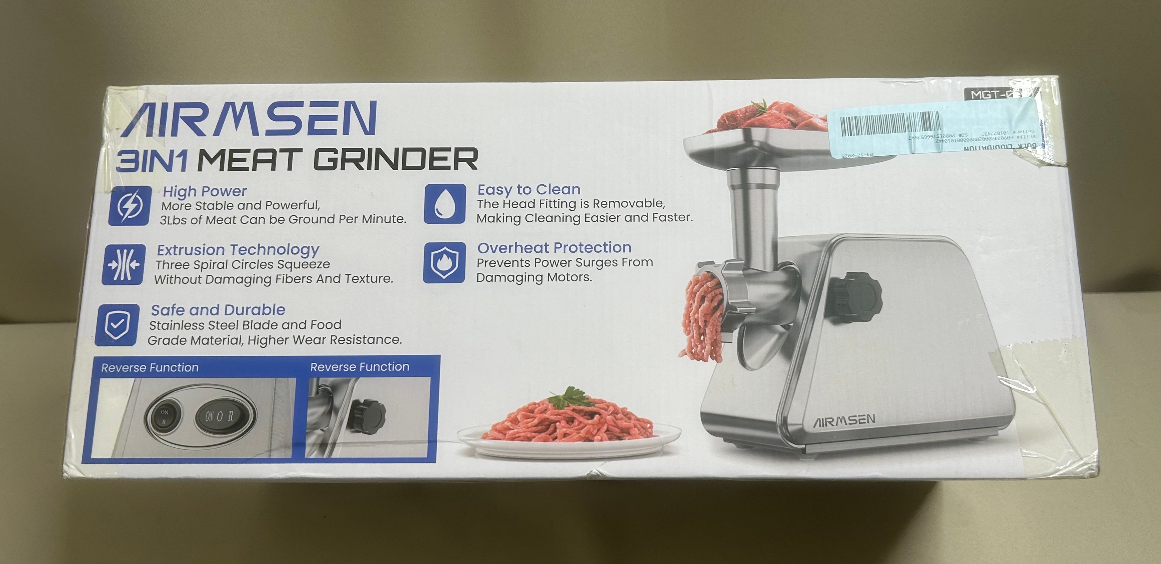 Airmsen 3-in-1 Meat Grinder MGT-612