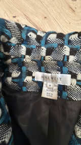 Nine West Rabbit Fur Trimmed Wool Blend Coat M - Image 3