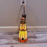 Lighthouse Tiffany Style Stained Glass Table Lamp - Image 2