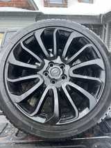 22" Range Rover Gloss Black Wheels & Winter Tires - Image 3