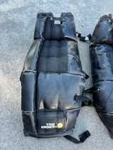 BODDAM Leather Canvas Goalie Pads Senior Black & White - Image 2