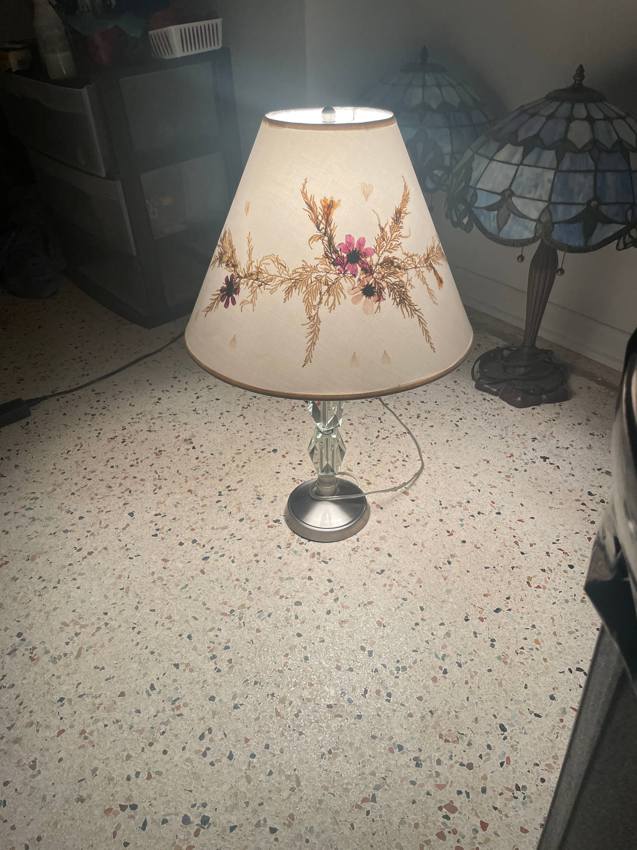Table Lamp with Floral Shade