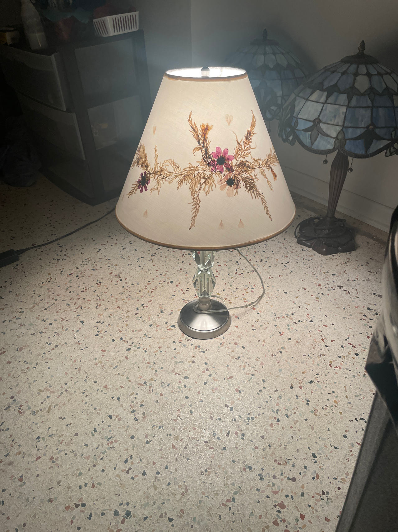 Table Lamp with Floral Shade