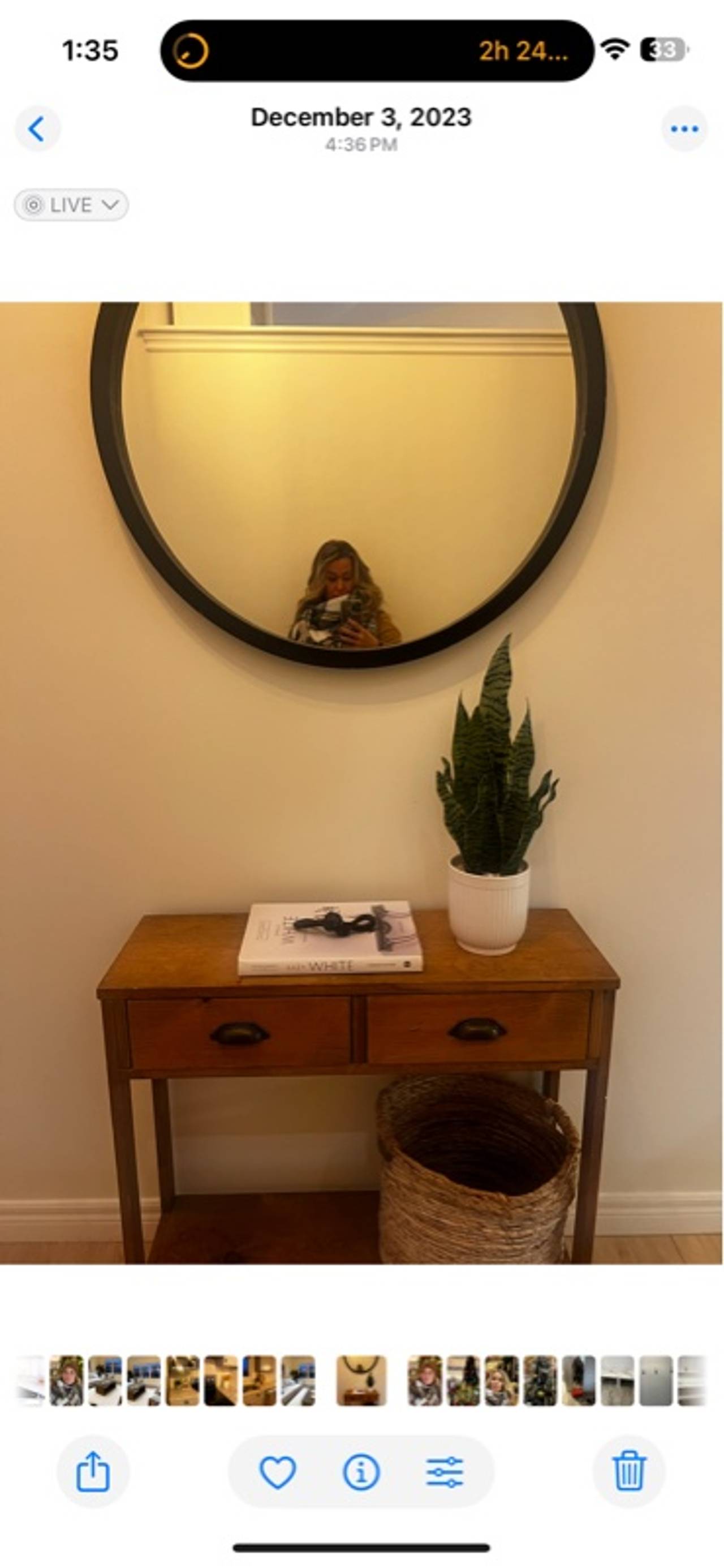 Wooden Farmhouse Entry Table 