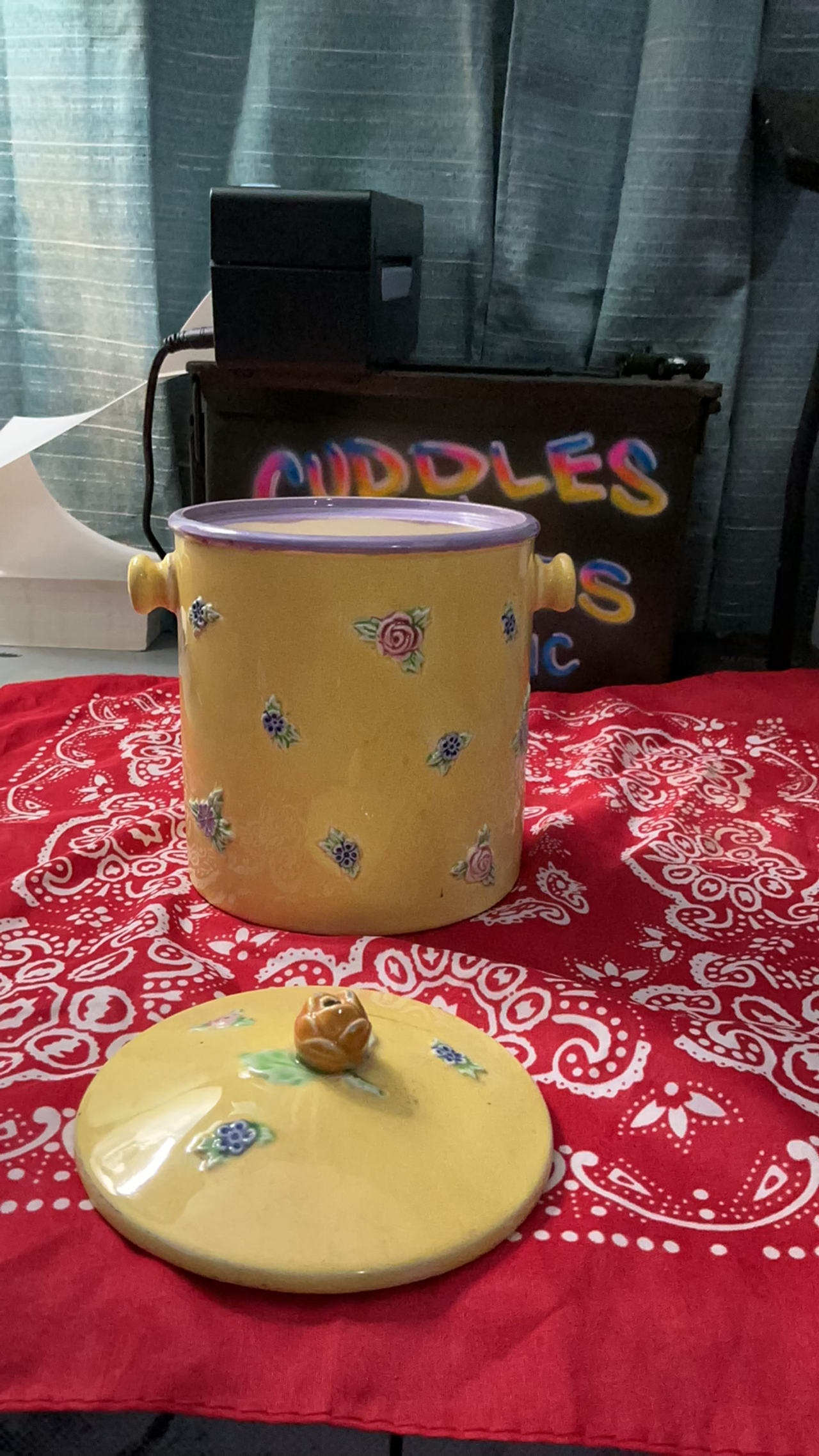 Vintage Czechoslovakian Ceramic Vase/Canister
