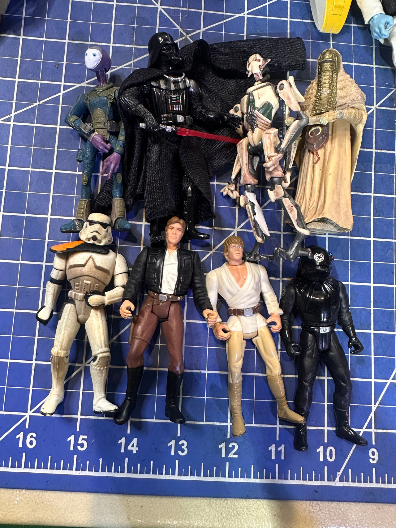 Star Wars Action Figure Lot 8 pcs Vader Luke  122/9