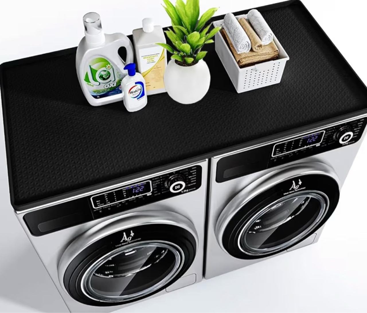 51.2" x 25.6" Washer and Dryer Top Cover Mat,Silicone Washer Dryer Countertop