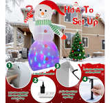 B&D 12FT Giant Christmas Inflatables Snowman Outdoor Decorations, Christmas Blow - Image 3