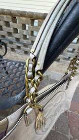 Coach Audrey Metallic Leather Tote Bag - Image 4