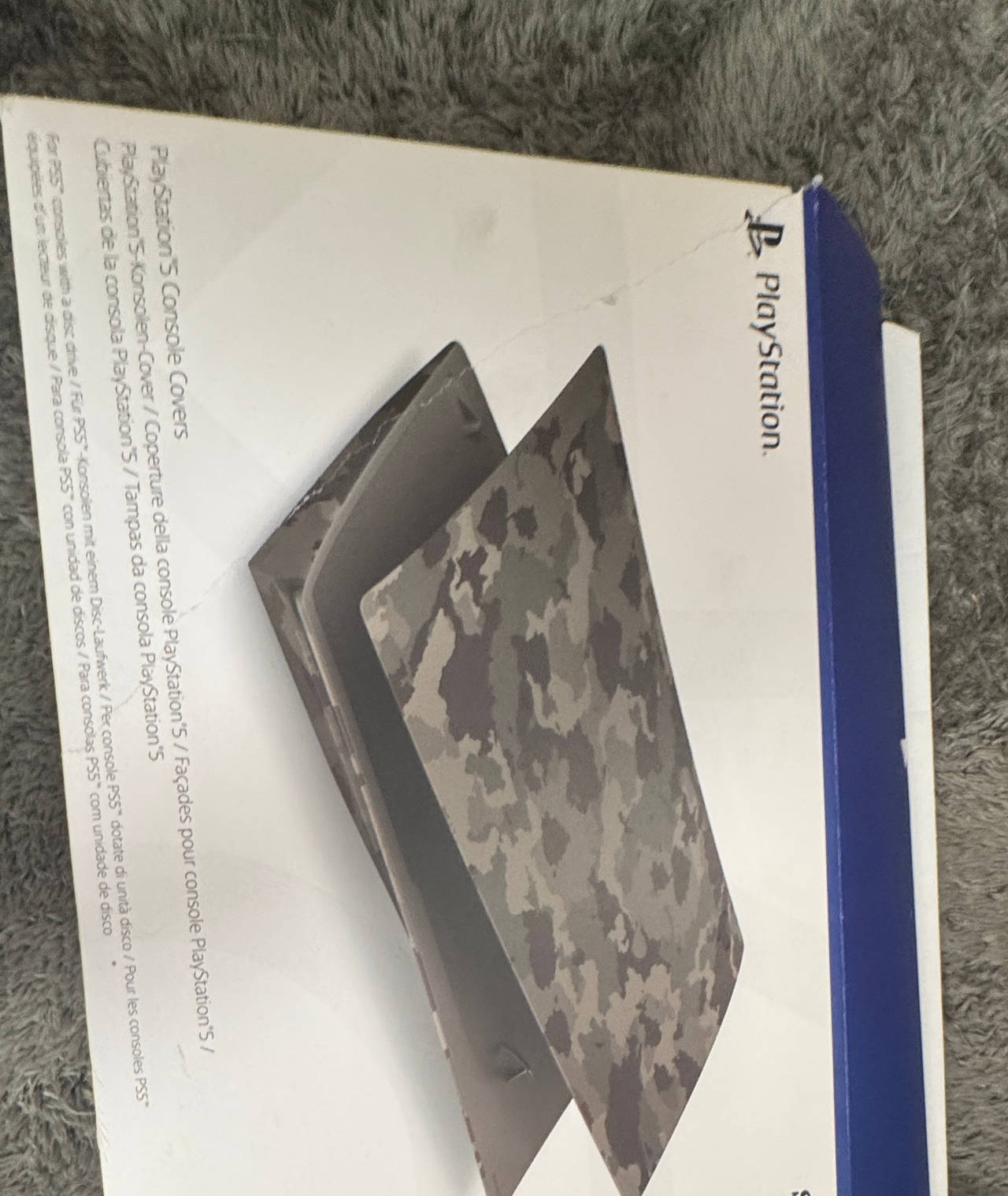 Sony PlayStation 5 Console Covers (Gray Camouflage)
