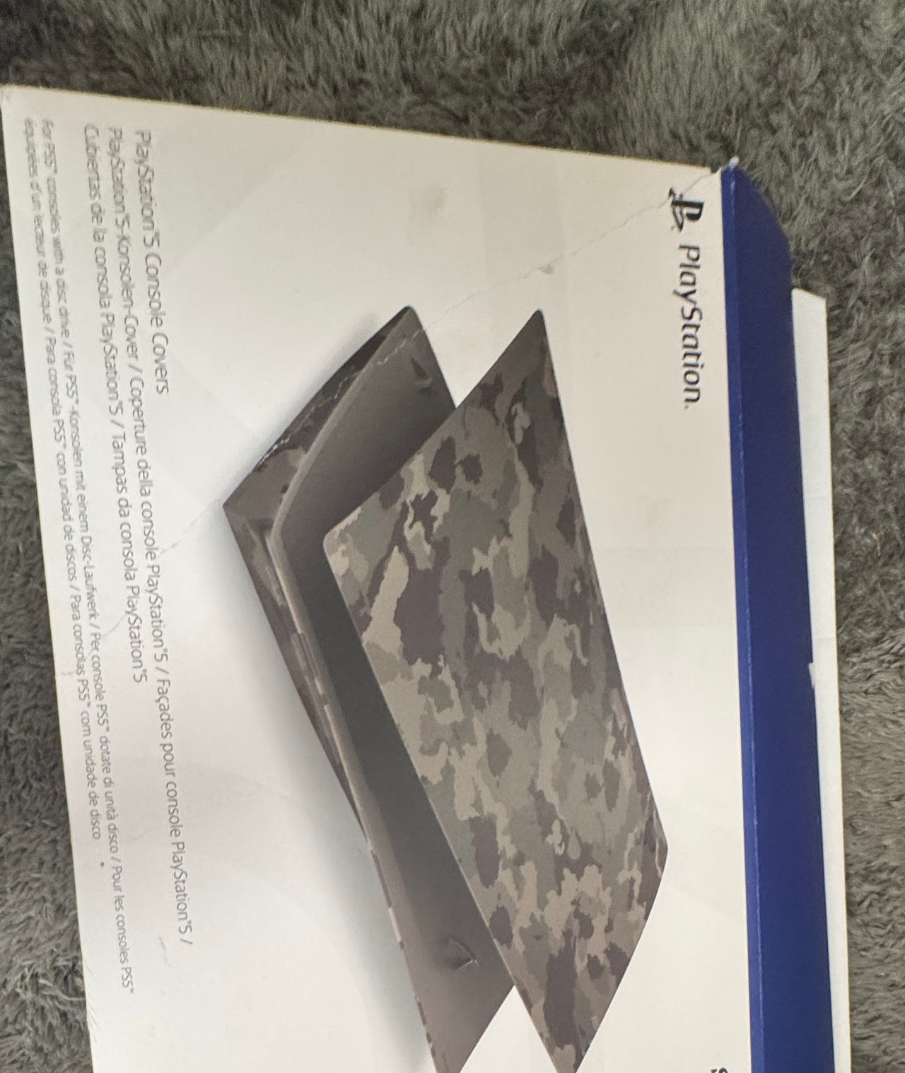 Sony PlayStation 5 Console Covers (Gray Camouflage)