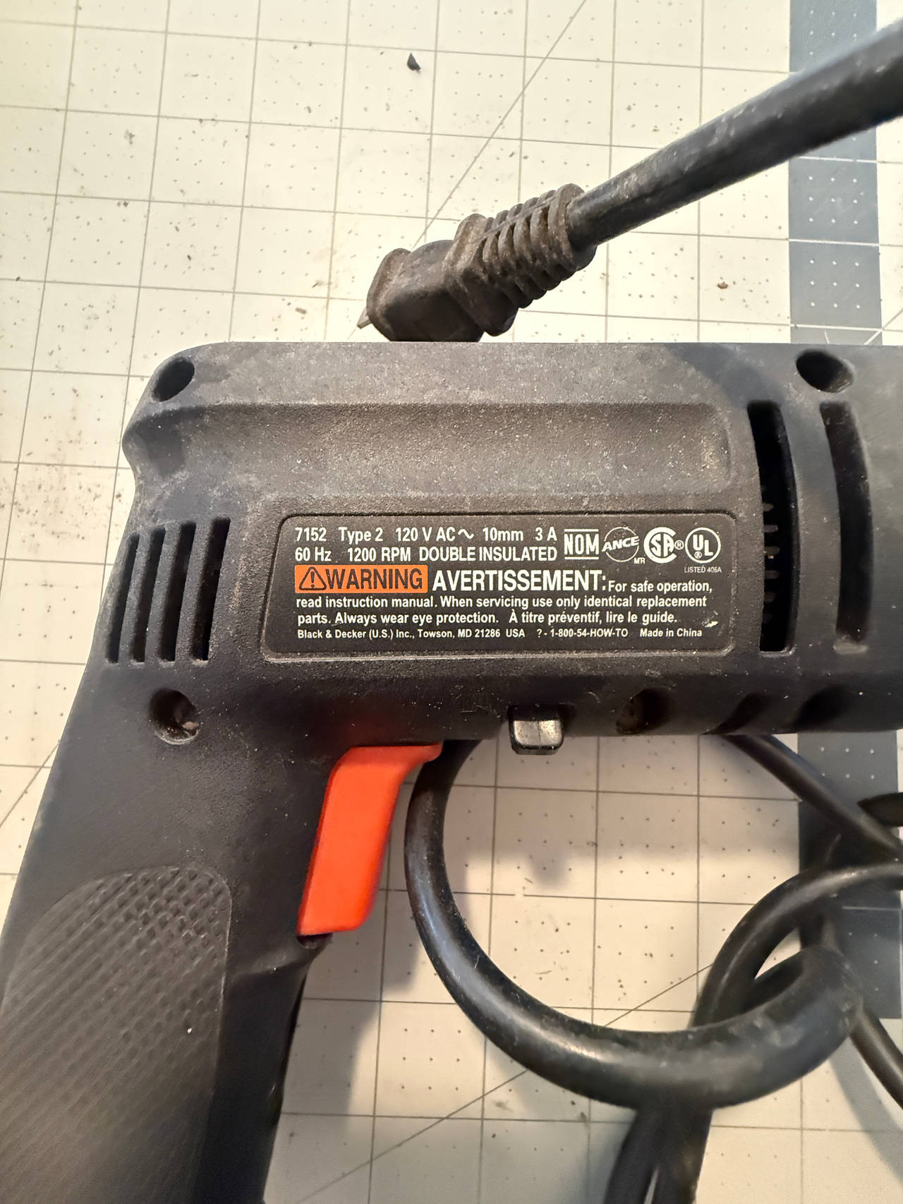 Black & Decker 7152 3/8" Corded Drill