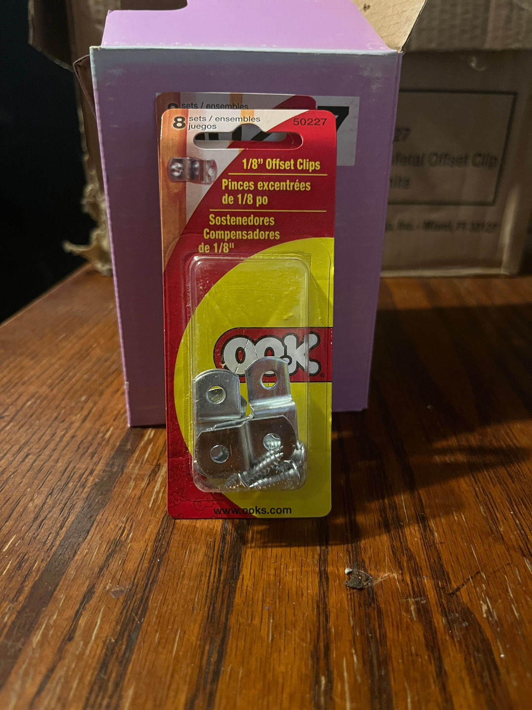 OOK 1/8" Offset Clips 8 Sets