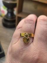 Michael Kors Gold-Tone Heart Charm Ring size 9 - Image 3