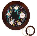 XEmbro 8 Inch Wood Embroidery Hoop Frame for Hanging Sewing Ornaments, Decorativ - Image 1