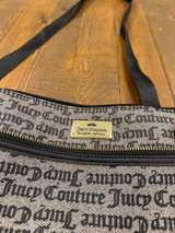 Juicy Couture Y2K Black Grey Gold Crossbody Bag - Image 3
