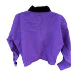 Wild Fable Purple Cropped Denim Jacket with Corduroy Collar - Image 2