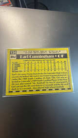 Topps 1990 Earl Cunningham #134 Chicago Cubs Rookie Card - Image 2