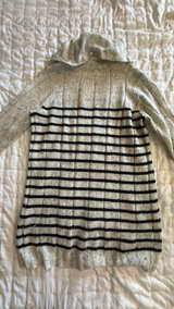 Moth (Anthropologie) Engineer Striped Cowl Neck Oversized Sweater: S - Image 6