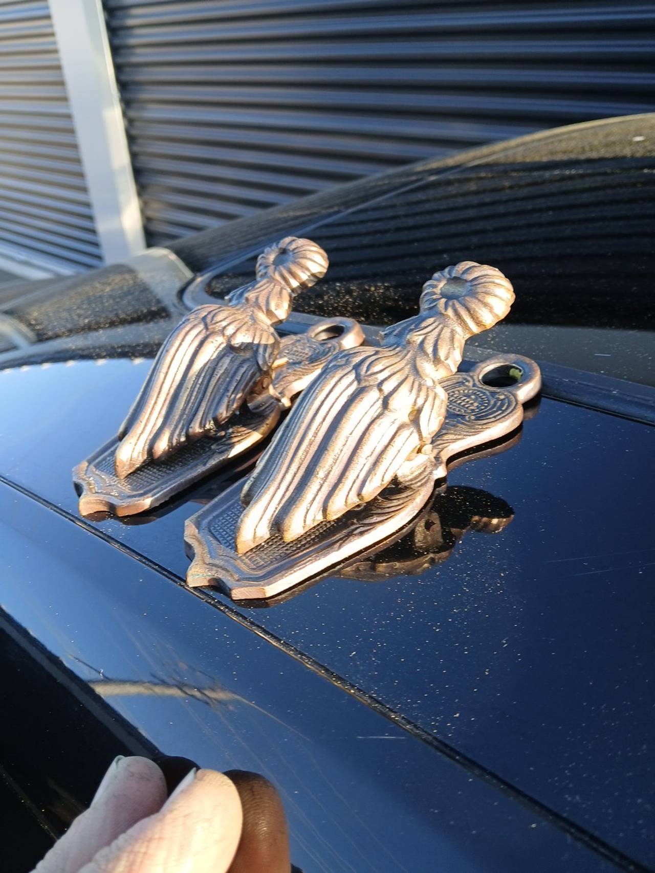 Vintage Brass Lady Hand Clips