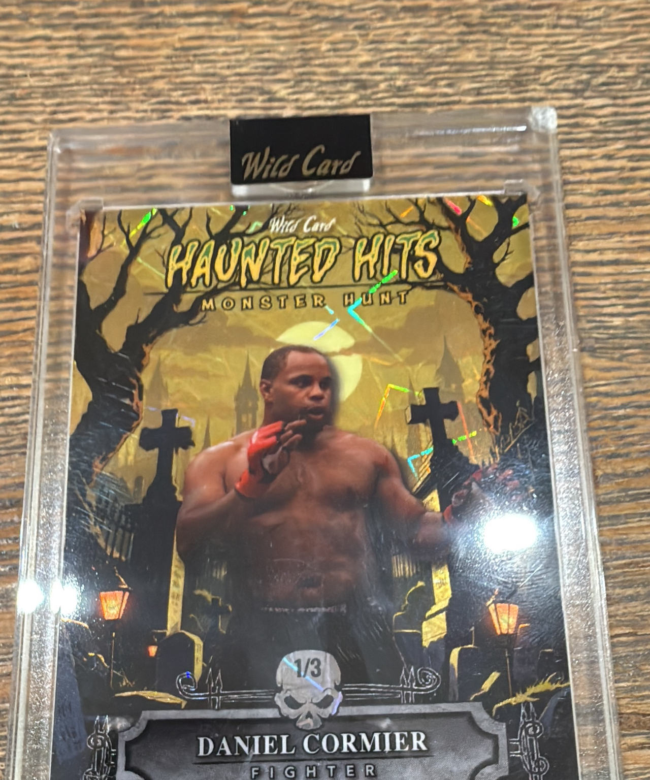 2023 Wild Card Haunted Hits Daniel Cormier 1/3 Gold Prism