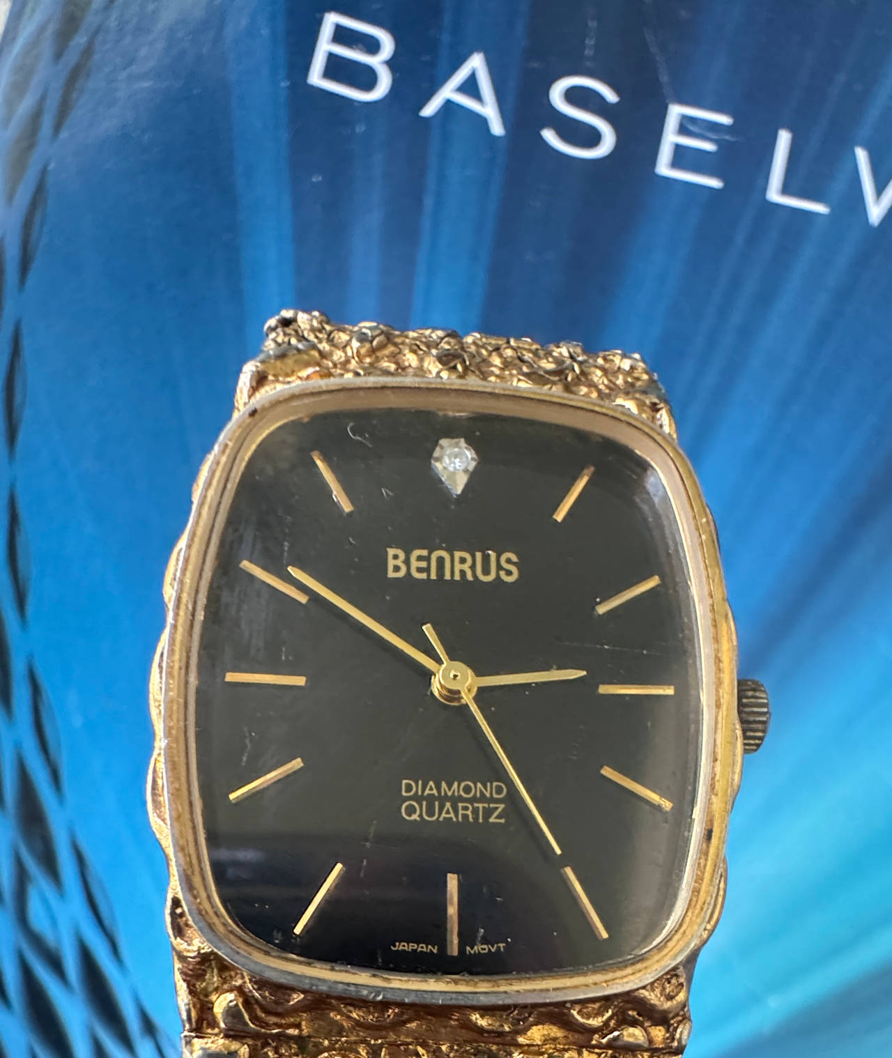 Benrus Diamond Quartz Nugget Watch