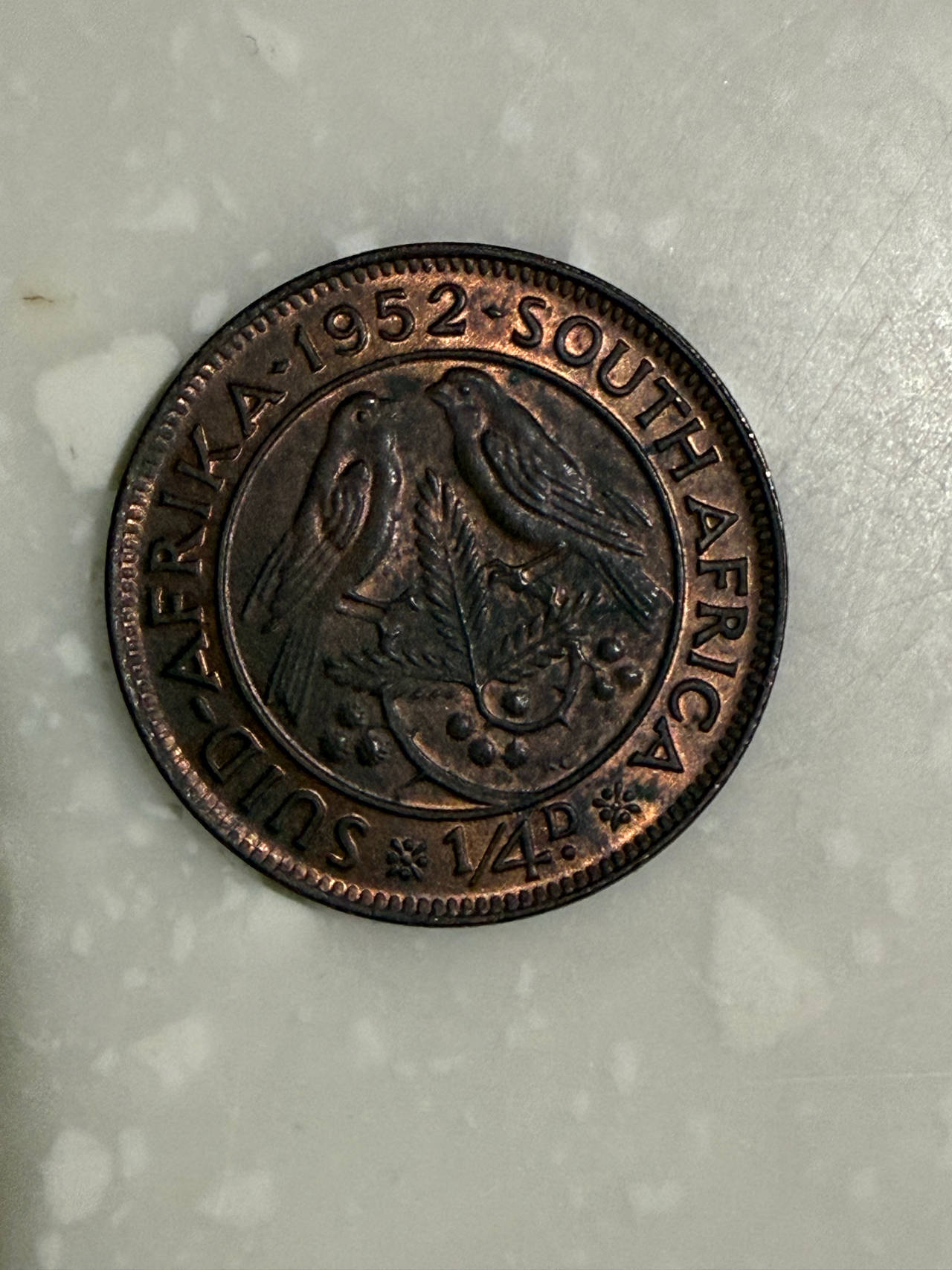 1952 South Africa 1/4 Penny (Farthing) Coin E22