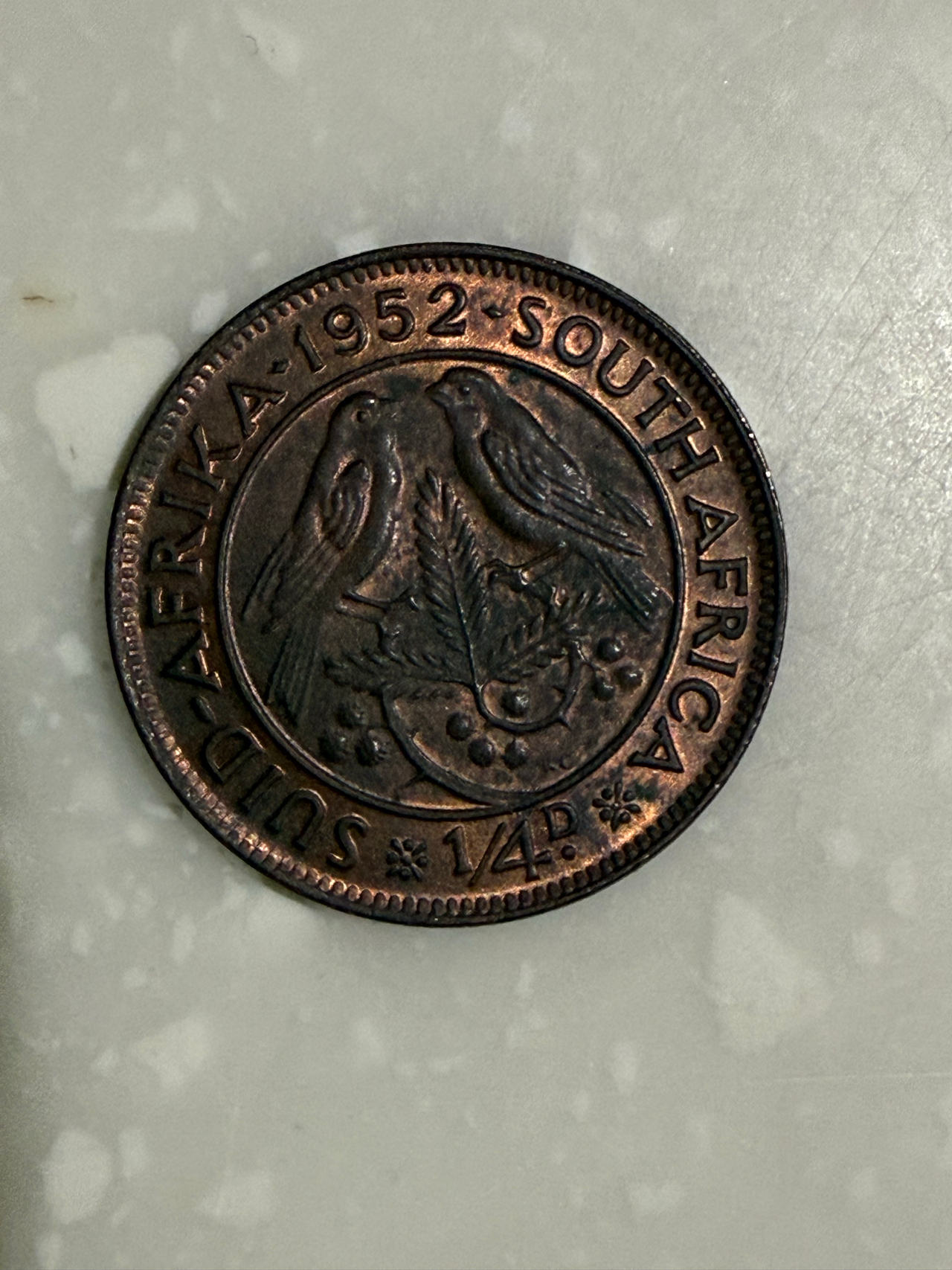 1952 South Africa 1/4 Penny (Farthing) Coin E22
