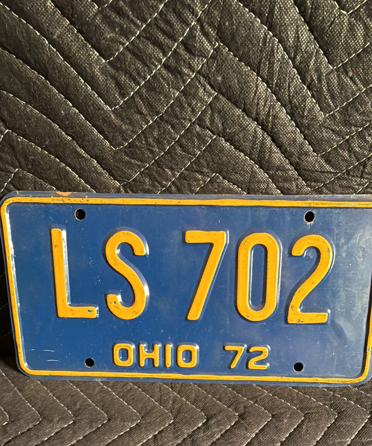 1972 Ohio License Plate LS 702