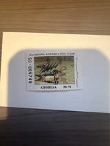 1990-1991 Georgia Duck Stamp artist signed CV$25 mint never hinged - Image 1