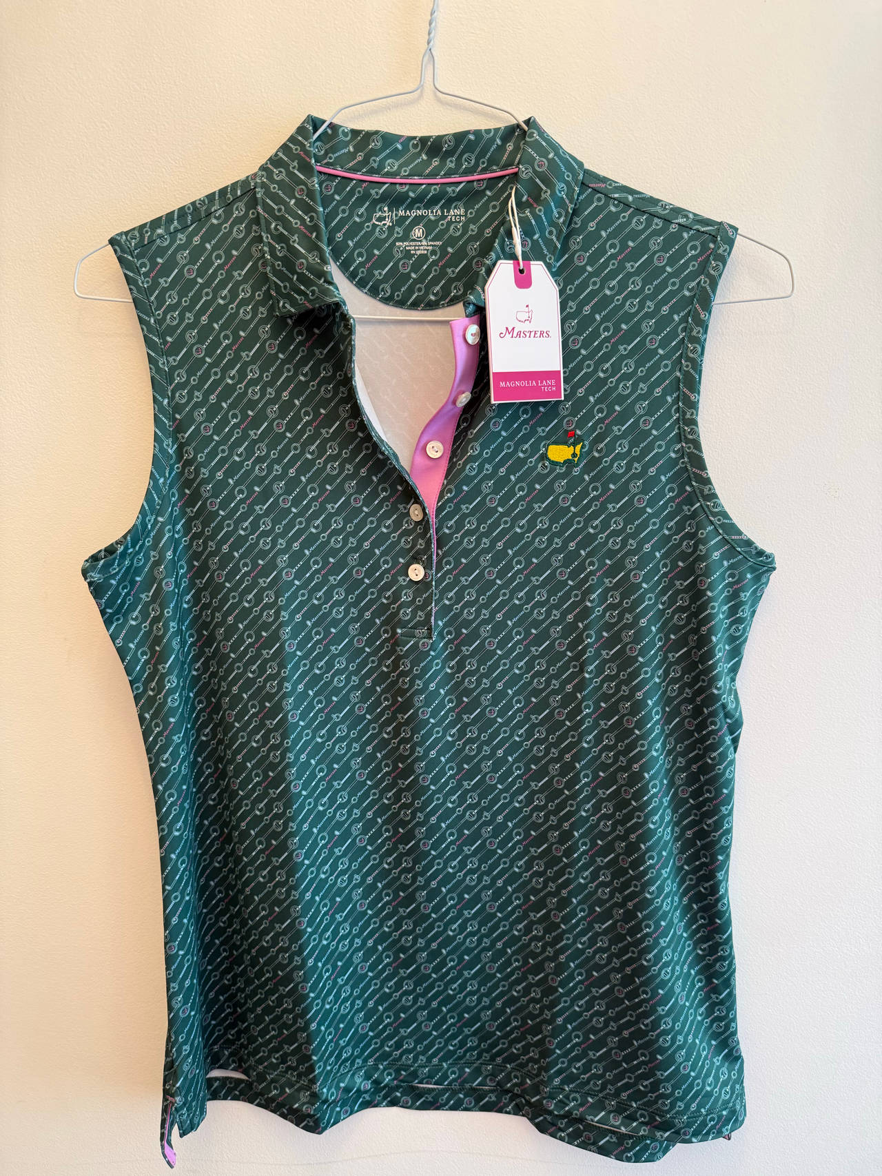 Magnolia Lane Masters Collection Sleeveless Polo -Medium