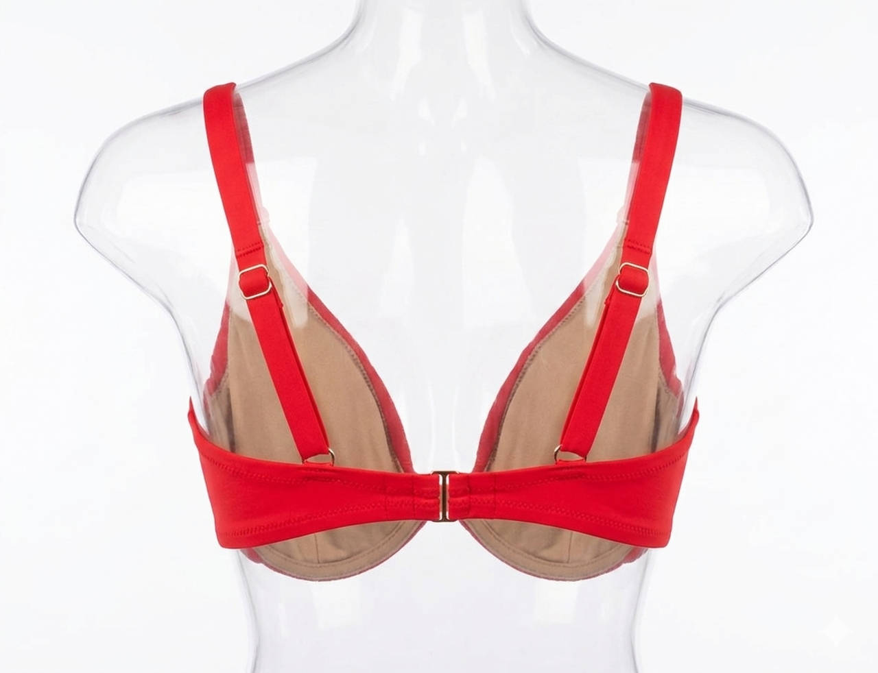 Shade & Shore Red Underwire Bikini (TOP ONLY) sz 34DD