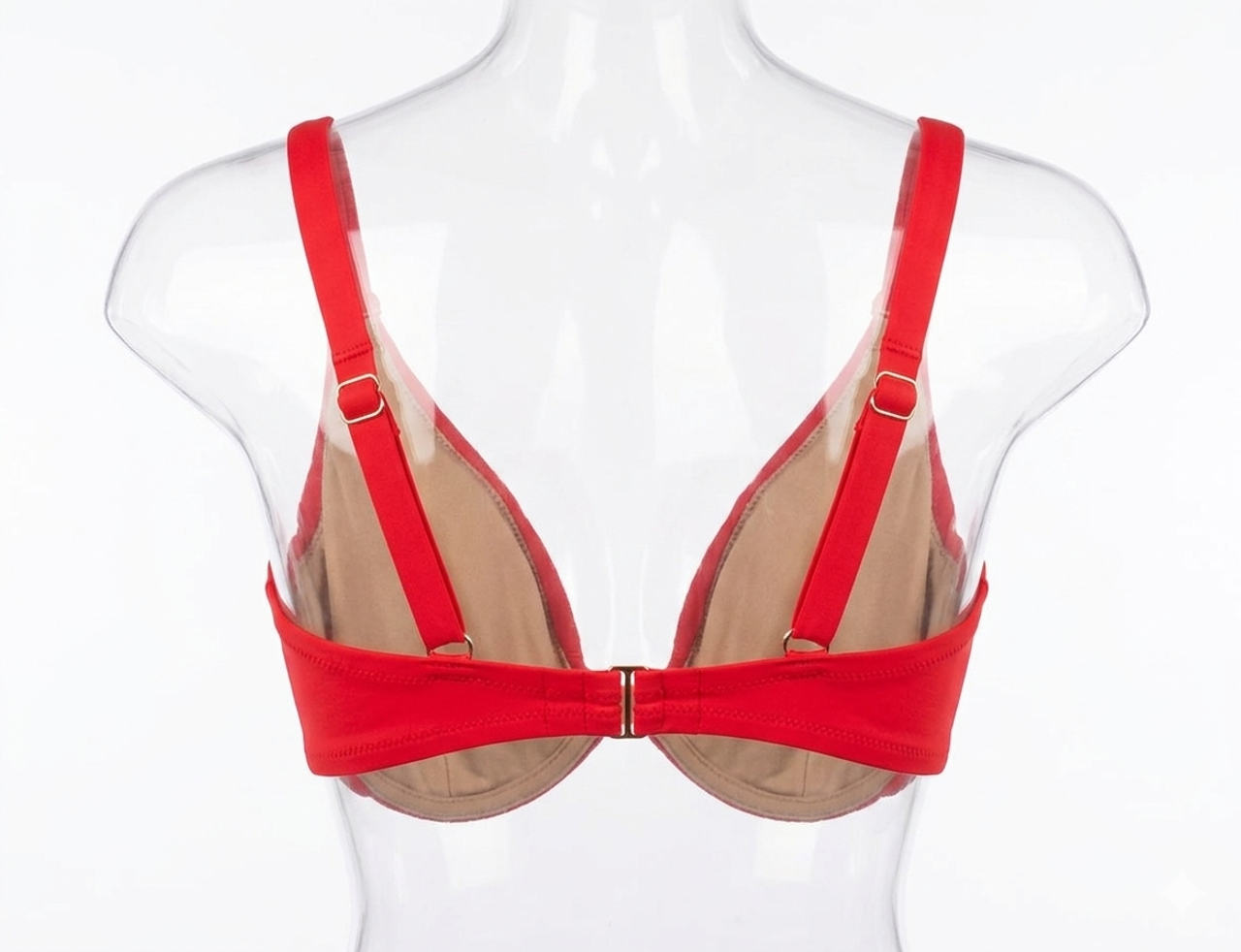 Shade & Shore Red Underwire Bikini (TOP ONLY) sz 34DD