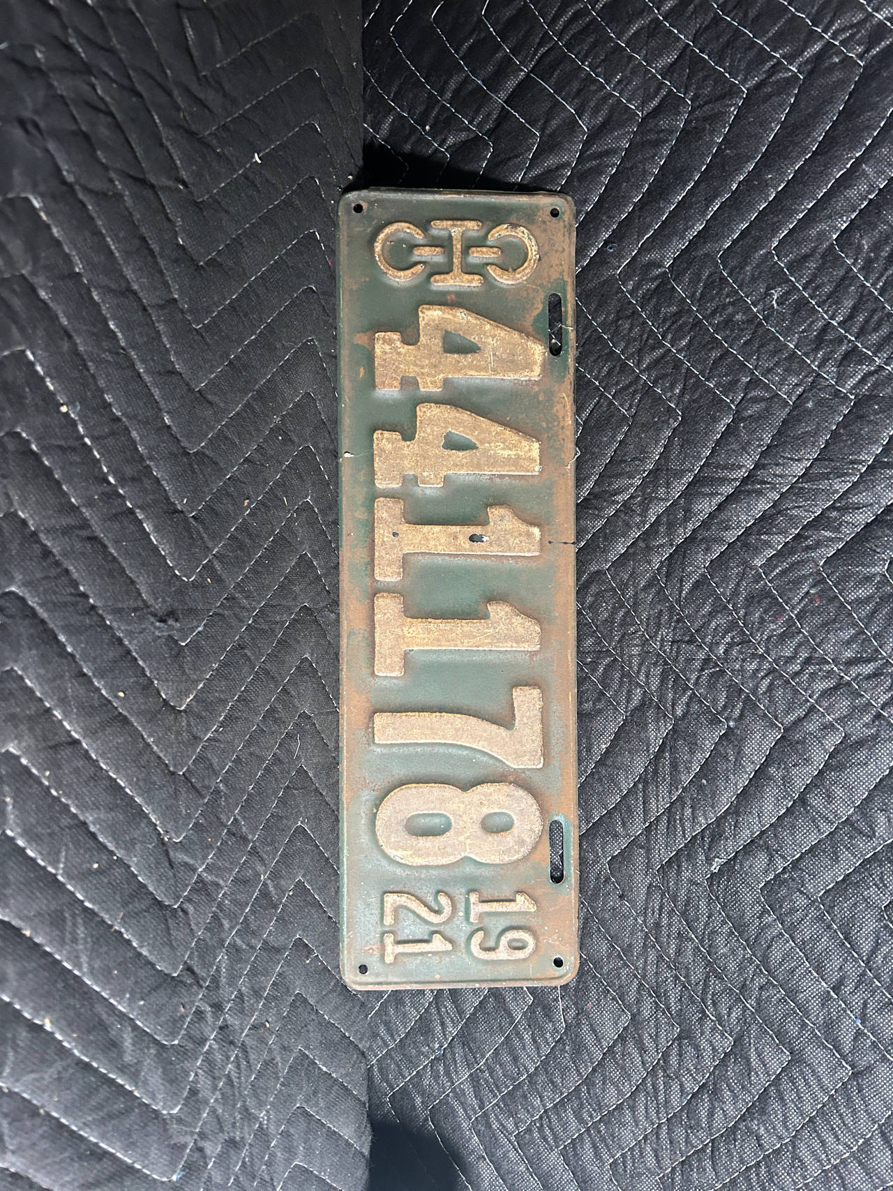 1921 Ohio License Plate