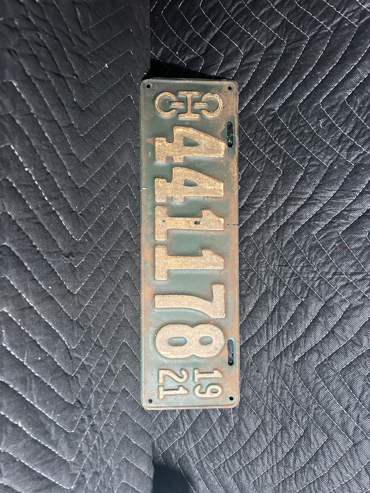 1921 Ohio License Plate
