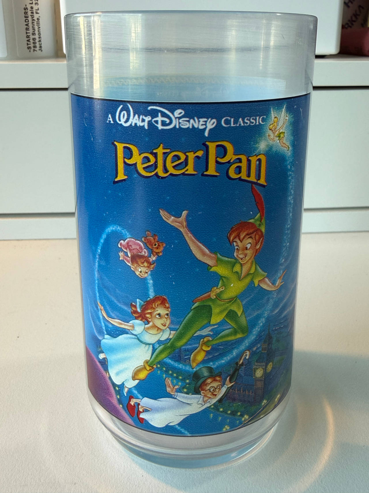 Disney Peter Pan Vintage Plastic Tumbler Cup