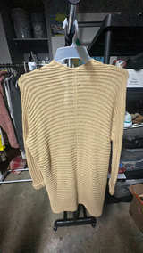Women's Open Front Cardigan Honey Tan Size Medium  - Image 3