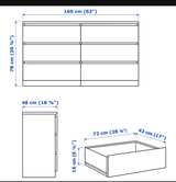 IKEA MALM 6-drawer dresser, black-brown - Image 4