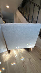 Nursery Works Sleepytime Rocker Ivory Boucle with Wood Legs - Image 4