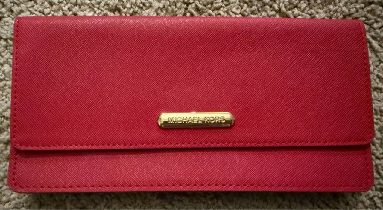 Michael Kors Red Leather Wallet