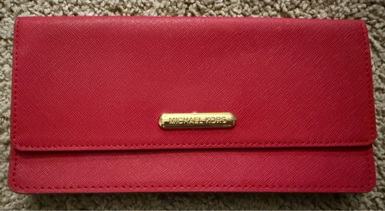 Michael Kors Red Leather Wallet