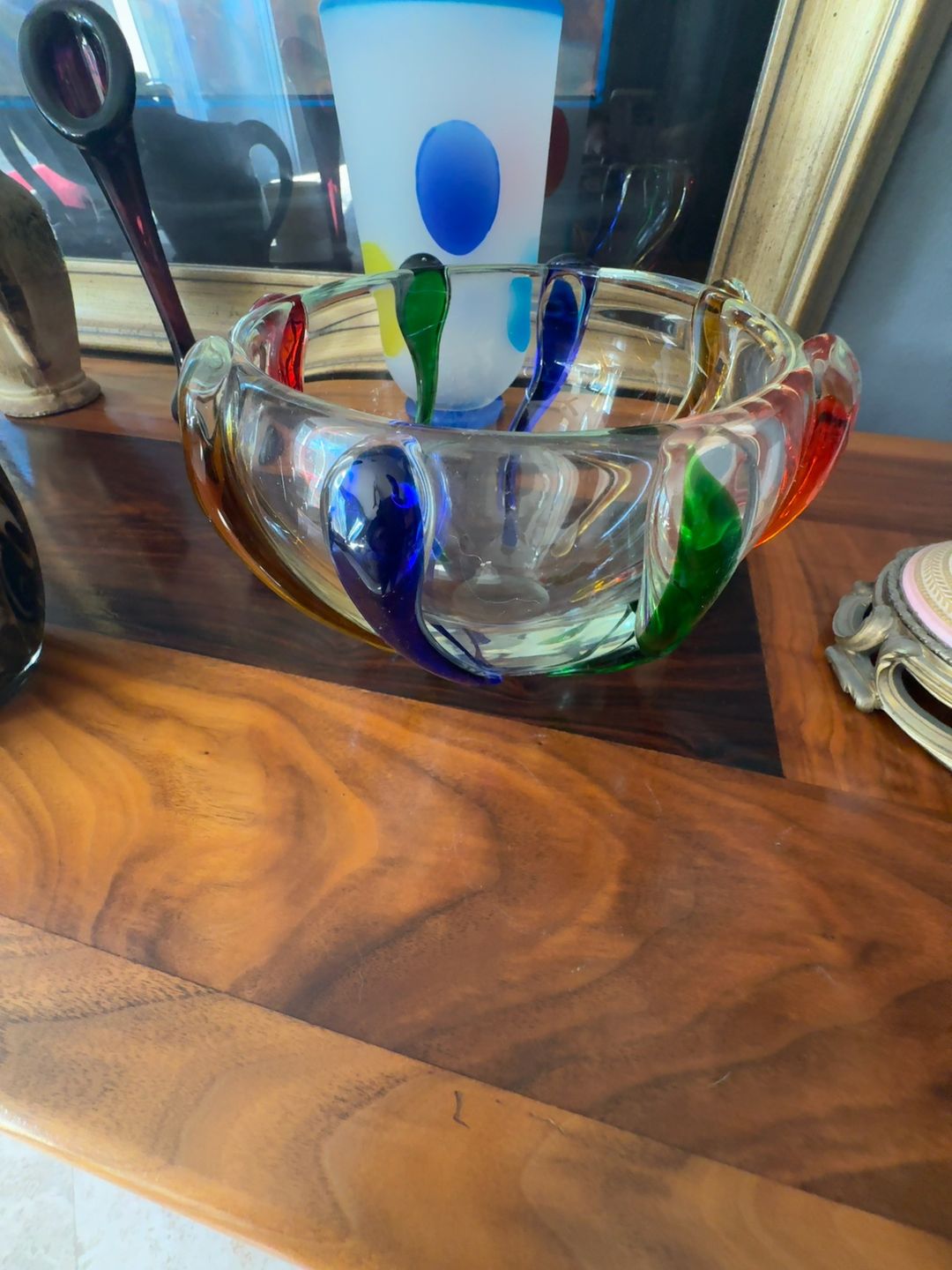 Frantisek Zemek Rhapsody Glass Bowl Czech Mid-Century