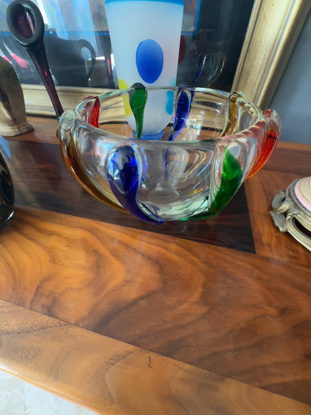 Frantisek Zemek Rhapsody Glass Bowl Czech Mid-Century
