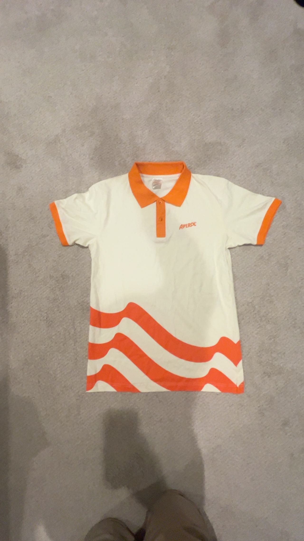 Aperol Orange and White Polo Shirt